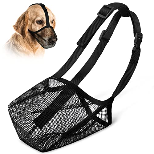 Adiwo Maulkorb für Hunde,Hunde Maulkorb mit Abgerundetem Mesh Schlaufe Atmungsaktiv Sicherer Schneller Sitz Für Kleine Mittelgroße und Große Hunde Verstellbare Fressschutz Hund ​Beißen und Kauen-XS von Adiwo