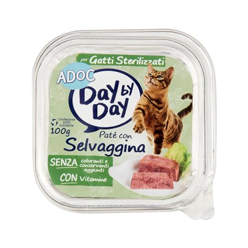 ADoC Day By Day - Nassfutter für sterilisierte Katzen - Pastete mit Wild - Box mit 12 Schalen à 100 g ADoC Day By Day - Nassfutter für sterilisierte Katzen - Pastete mit Wild - Box mit 12 Schalen à 100 g von Adoc Day By Day