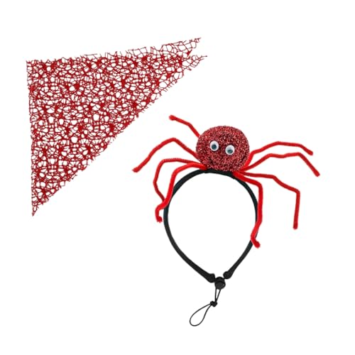Halloween-Kostüm für Hunde und Katzen, Halstuch, Spinnennetz-Halsband, Schal, Haustier-Geburtstagsbedarf, Hunde-Bandana, weich, dreieckig Halloween-Kostüm für Hunde und Katzen, Halstuch, Spinnennetz-Halsband, Schal, Haustier-Geburtstagsbedarf, Hunde-Bandana, weich, dreieckig von Adrosstoller