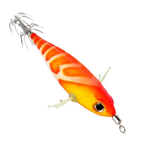 Adsfvs Fishing Squid Köder, Künstliche Tintenfischköder Mit Leuchtkörper, Kompakter Kunstköder Schwimmbait für alle Erfahrungsstufen von Adsfvs