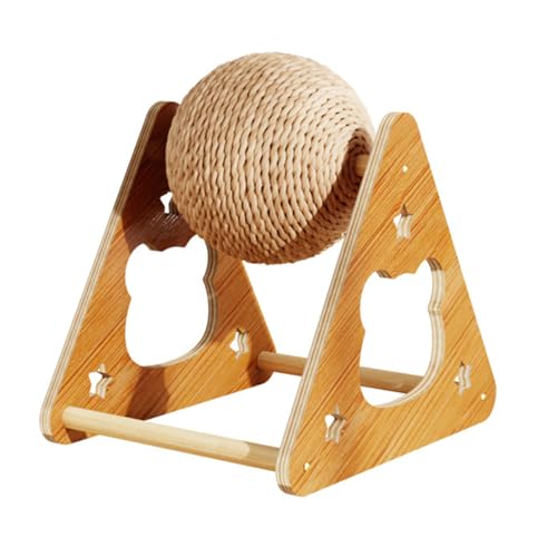 Adsfvs Kratzball - Sisal Ball Kratzspielzeug - Vertikales Trainingsrad Mit Holzrahmen Zur Krallenpflege Für Kätzchen Welpen Kaninchen Klettern Indoor Spiel Adsfvs Kratzball - Sisal Ball Kratzspielzeug - Vertikales Trainingsrad Mit Holzrahmen Zur Krallenpflege Für Kätzchen Welpen Kaninchen Klettern Indoor Spiel von Adsfvs