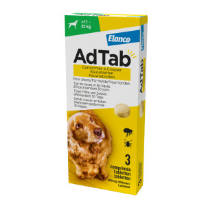 AdTab Kautabletten für Hunde 1,3-2,5kg - 2 Packungen von Adtab