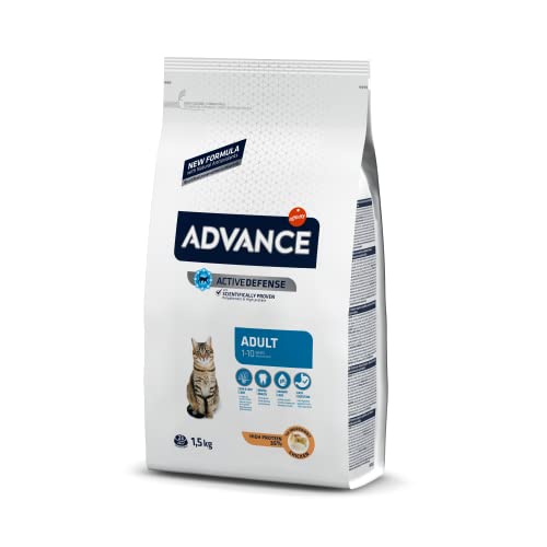 ADVANCE Adult Huhn und Reis Trockenfutter Katze, 1-er Pack (1 x 1.5 kg) von Advance