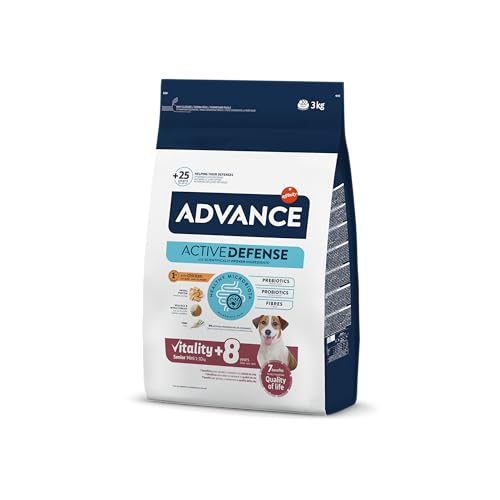 ADVANCE Mini Senior +8 Jahre Hundefutter, 3kg, 1er Pack (1 x 3 kg) von Advance