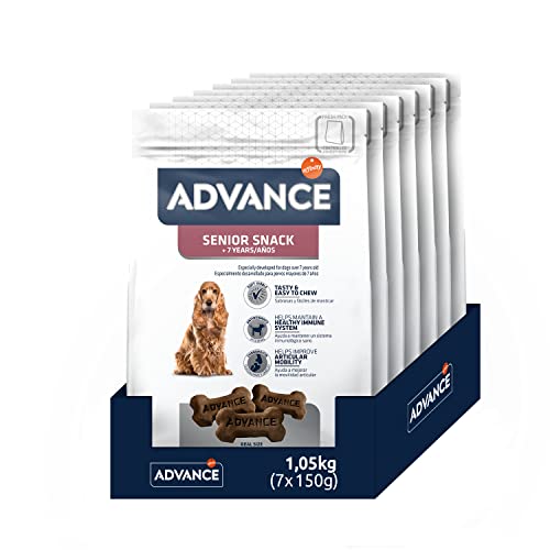 ADVANCE Snacks Senior Plus 7 Jahre – Snack für ältere Hunde – 7 x 150 g – insgesamt 1050 g von Advance