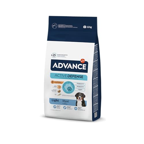 Advance Maxi Adult Light – Trockenfutter für ausgewachsene Hunde großer Rassen mit Huhn – 12 kg von Advance