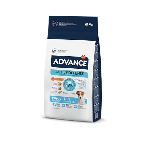 Advance Mini Puppy – Trockenfutter für Welpen Kleiner Rassen mit Huhn – 7 kg von Advance