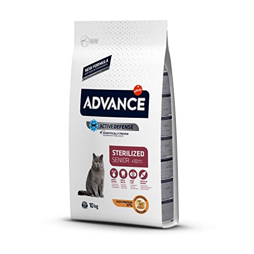 Advance Cat Senior Sterilized Katzenfutter für Senioren, sterilisiert mit Huhn, 10 kg von Advance