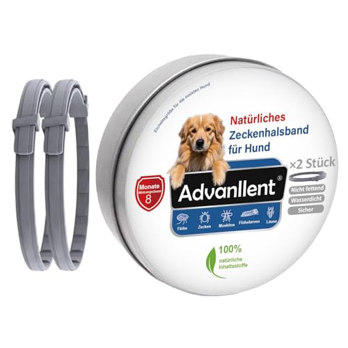 Advanllent Zeckenhalsband für Hunde 2 Stück, Flohhalsband Hunde, Floh und Zeckenhalsband Hund, Zeckenschutz Flohschutz Halsband für Hund, 16 Monate Zeckenschutz Advanllent Zeckenhalsband für Hunde 2 Stück, Flohhalsband Hunde, Floh und Zeckenhalsband Hund, Zeckenschutz Flohschutz Halsband für Hund, 16 Monate Zeckenschutz von Advanllent
