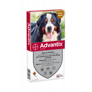 Advantix 600/3000 für Hunden von 40 bis 60 Kg 2 x 4 Pipetten von Advantix