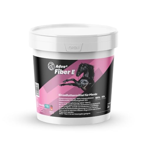 Adve® Fiber E - Pferde-Einzelfuttermittel - bei Kotwasser-Problemen - 3 kg Eimer von Adve