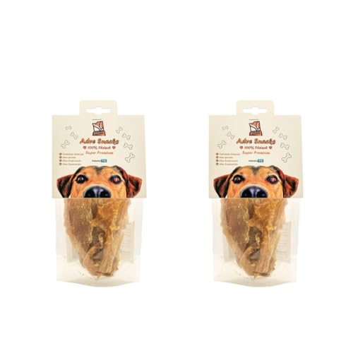 Adve® Snacks Isy Huhn - Gesunde und Natürliche Hunde-Leckerlis - 100% Fleisch - wiederverschließbarer Beutel (2 x 100 g, Hühnchen) von Adve