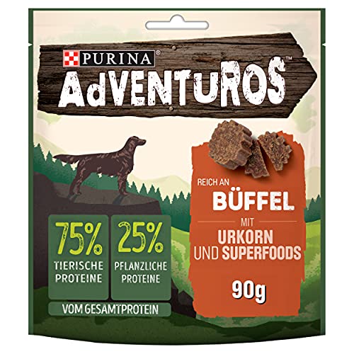 PURINA Adventuros Hundeleckerli proteinreich mit Büffel, Urkorn und Superfoods, 6 x 90g von Purina Cat Chow