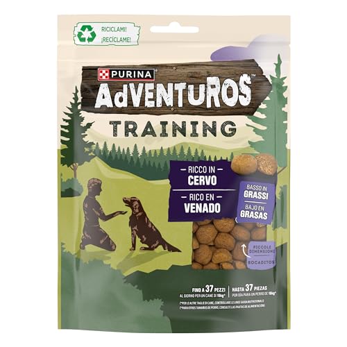 Purina Adventuros Training, Trainingssnacks, Lernen, Auszeichnungen, Leckereien für Hirschhunde, 6 Beutel à 115 g von Adventuros