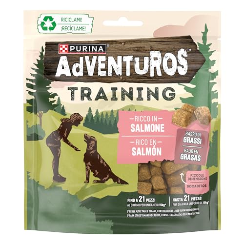 Purina Adventuros Training, Trainingssnacks, Lernen, Auszeichnungen, Leckereien für Lachshunde, 6 Beutel à 115 g von Adventuros