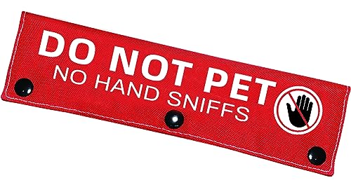 Advivio Do Not Pet No Hand Sniffs Red Funny Dog Leash Sleeve, Working Dog Leash Wrap, Service Dog Leash Sleeve, Pet Birthday Dog Owner Gift von Advivio