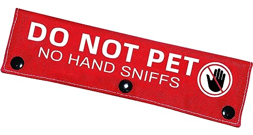 Advivio Do Not Pet No Hand Sniffs Red Funny Dog Leash Sleeve, Working Dog Leash Wrap, Service Dog Leash Sleeve, Pet Birthday Dog Owner Gift von Advivio
