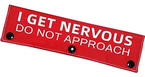 Advivio Hundeleine, Aufschrift "I Get Nervous Do Not Approach", Rot von Advivio