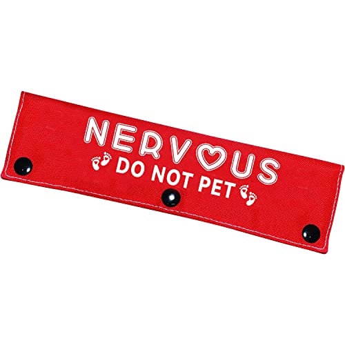 Advivio Nervous Do Not Pet Hundeleine, Hülle, Wickelalarm, Aufhängen, ID-Anhänger für Haustiere, Hunde, Katzen, Fitness, Haustier-Geburtstagsgeschenk von Advivio