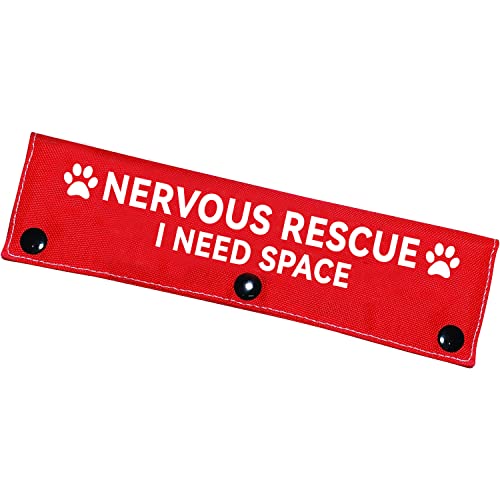 Advivio Nervous Rescue I Need Space Hundeleine, Hülle, Wickelalarm, Aufhängen, ID-Anhänger für Haustiere, Hunde, Katzen, Fitness, Haustier-Geburtstagsgeschenk von Advivio