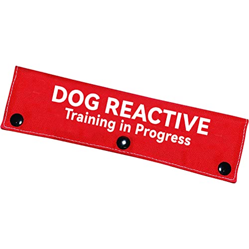 Advivio Reaktives Hundetraining in Fortschritt, lustige rote Hundeleine, Wickelalarm, hängende ID-Patch-Tag für Haustiere, Hunde, Fitness, Haustier-Geburtstagsgeschenk von Advivio