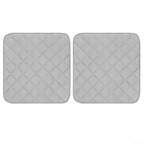 Advokingtap Rutschfeste, wasserdichte Sitzkissen, 2 Stück, für Sofa, Stuhl, Rollstuhl, Haustiermatte, Heimgebrauch, wiederverwendbar, leicht zu reinigen (grau) von Advokingtap