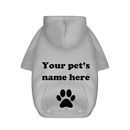 HundeHoodie T-Shirt mit kleinem Haustier-Namen-französische Bulldoggen-Welpen-Jacken-Sweatshirt-Tier-Kleidungs-niedlicher Hundespitze von AeasyG