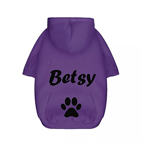 HundeHoodie T-Shirt mit kleinem Haustier-Namen-französische Bulldoggen-Welpen-Jacken-Sweatshirt-Tier-Kleidungs-niedlicher Hundespitze von AeasyG