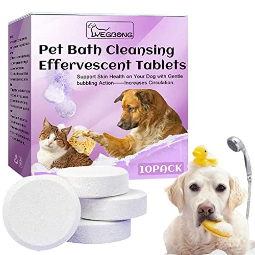 10 Pcs Badetabletten für Haustiere | Sicheres Hundeshampoo für trockene Haut und reinigende Hundebadeseife - Langanhaltende Hundereiniger-Tabletten für kleine Hunde Aelevate von Aelevate