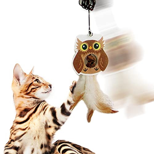 Aelevate Katzentür-Spielzeug - Niedliches lustiges hängendes Tür-Katzenminzen-Spielzeug Katzenspielzeug für Innenkatzen - Verstellbare einziehbare Katzenschaukel Spielzeug Heimtierbedarf von Aelevate