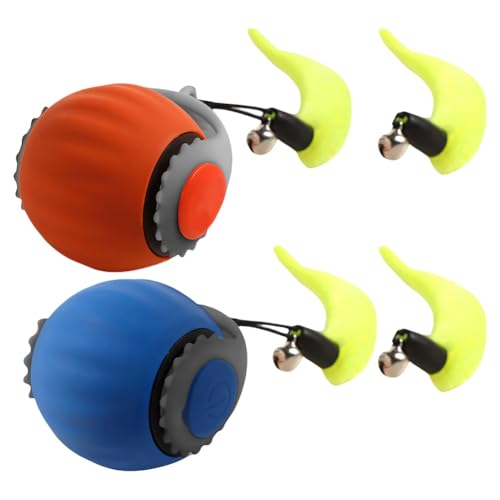 Aerensic 1/2 STK Speedy Tail Katzenspielzeug Smart Interactive Katzenspielzeug Ball Zwei Geschwindigkeitsanpassung Automatisch rollender beweglicher Katzenspielzeugball(6) von Aerensic