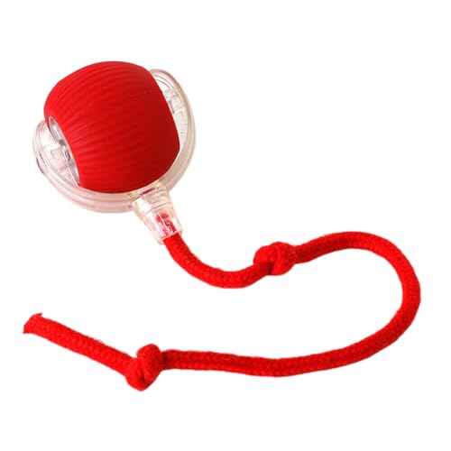 Aerensic 1/2 STK Speedy Tail Katzenspielzeug Smart Interactive Katzenspielzeug Ball Zwei Geschwindigkeitsanpassung Automatisch rollender beweglicher Katzenspielzeugball(Red 1PCS) von Aerensic