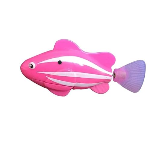 Aerensic Katzenspielzeug LED Induktive Interaktive Schwimmroboter Fischspielzeug Leuchtende elektrische Fische stimulieren den Jagdinstinkt von Kätzchen(Fish J) von Aerensic