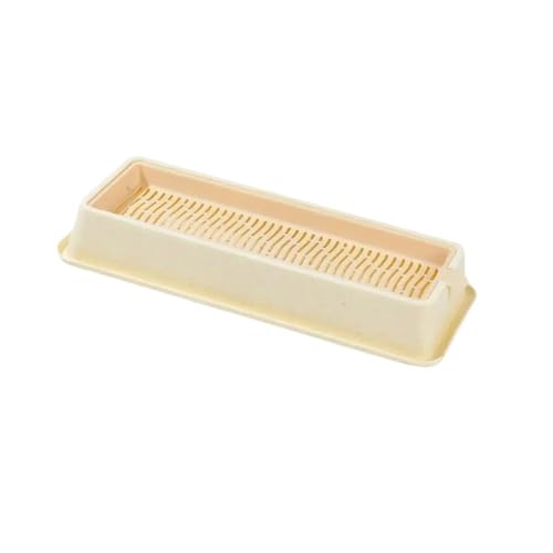 Aerensic Pflanzschale, Keimschale for Samen, Katzengras for Wachsen, geschichtetes Katzengras ohne Erde, praktisches Katzengras, 4 Stile, Heimtierbedarf(L beige) von Aerensic