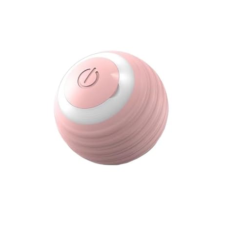 Aerensic USB wiederaufladbare interaktive Katzenspielzeugbälle automatischer elektrischer Rollball for Kätzchen Smart Teaser mit Schwanz Geburtstagsgeschenk(Pink H) von Aerensic