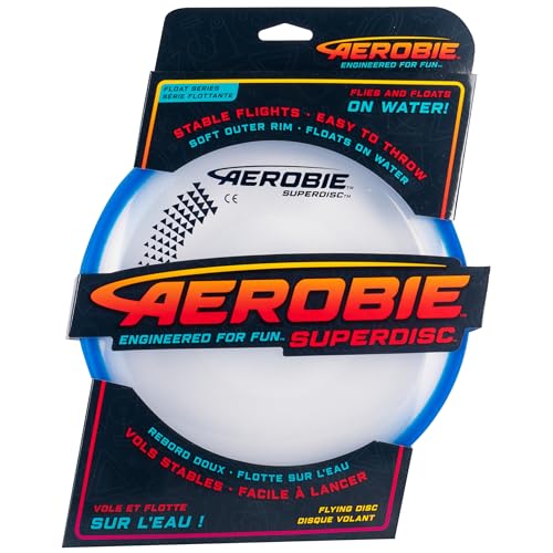 Aerobie Superdisc Hundefliegenscheibe, Blau, Grün, Rosa, Gelb, 25,4 cm von Aerobie