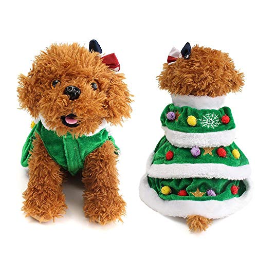 Aeromdale Haustier Hund Kostüm Weihnachtsbaum Form Festival Puppy Dog Kleidung Pet Party Kostüme Bekleidung Dekoration - # A - S von Aeromdale