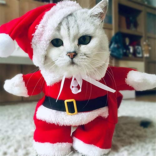 Aeromdale Winter Weihnachten Haustier Katze Kostüme Lustige Weihnachtsmann Kleidung Für Kleine Katzen Hunde Weihnachten Neujahr Katze Kleidung Kitty Kätzchen Outfits - # A - L von Aeromdale