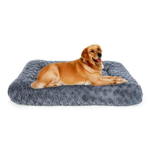 Hundebettunterlage für mittelgroße und große Hunde, Deluxe-Plüsch-Katzen-Schlafmatten, passend für Käfigkäfige, rutschfestes Haustierkissen, waschbar, ultraweich, flauschiges Hundebett für Käfige Hundebettunterlage für mittelgroße und große Hunde, Deluxe-Plüsch-Katzen-Schlafmatten, passend für Käfigkäfige, rutschfestes Haustierkissen, waschbar, ultraweich, flauschiges Hundebett für Käfige von AetherNest