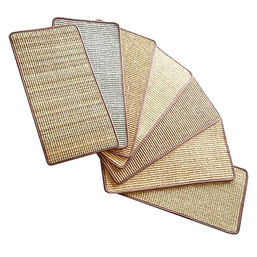 Aeutwekm 5 Pcs Katzen-Kratzblock - Kratzmatten für Katzen aus natürlichem Sisal,Sisal-Katzenkratzmatte, klassischer Haustier-Katzenkratzer, Sisal-Katzenkratzbrett, Katzenkratzteppich-Schutz von Aeutwekm