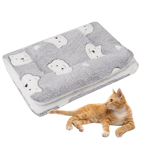 Aeutwekm Hundebett-Matratze, weiche, warme Kissenmatte für Hunde und Katzen, weiche, warme Decken und Welpenunterlagen, waschbare Schlafdecke für Hunde und Kleintiere von Aeutwekm