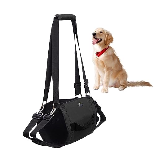 Aeutwekm Hundetragetasche | Hundewestengeschirre, große Hundegurtunterstützung,Atmungsaktive Treppenhilfe, verstellbare, robuste Gehhilfe für behinderte, alte, gelähmte Hunde von Aeutwekm