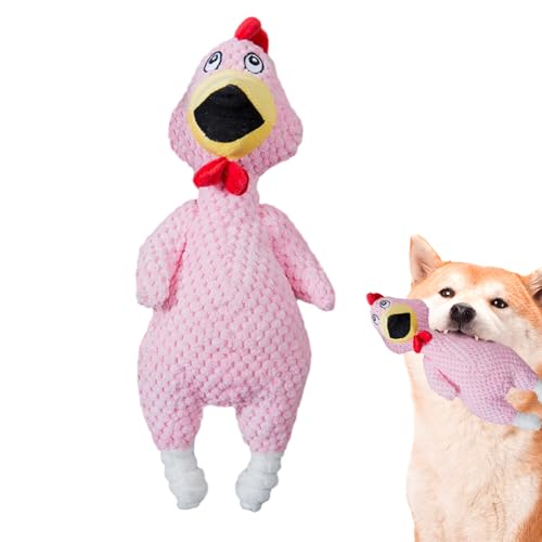 Aeutwekm Schreiendes Huhn-Hundespielzeug,Hühner-Hundespielzeug - Quietschendes Hundespielzeug | Hund schreit Huhn Squeeze Sound Spielzeug, Haustiere Quietscher Kautraining Haustierspielzeug für von Aeutwekm