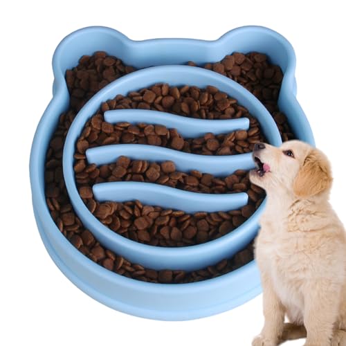 Aeutwekm Slow Feed Puzzle Hundenapf,Slow Feeder Hundenapf - Anti-Rutsch-Puzzle Interaktive Blähungs-Stopp-Schüssel für gesunde Ernährung | Anti-Erstickungs-Hundefutternäpfe, rutschfestes, interaktives von Aeutwekm