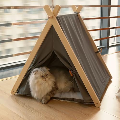 Aexpath Haustier-Zelt für den Innenbereich, für kleine und mittelgroße Katzen, Hunde, universelle Haustierhütte, Kiefernmaterial, Baumwollmatratze, einfach zu installieren und zu reinigen, Größe M Aexpath Haustier-Zelt für den Innenbereich, für kleine und mittelgroße Katzen, Hunde, universelle Haustierhütte, Kiefernmaterial, Baumwollmatratze, einfach zu installieren und zu reinigen, Größe M von Aexpath