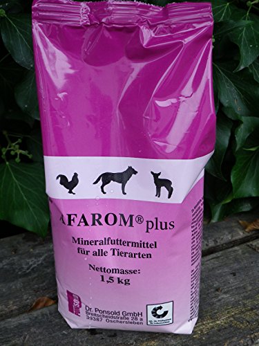 Afarom® Plus Mineralfuttermittel Ergänzer für Haus- und Nutztiere 1,5 kg (2X 1,5kg) von Afarom
