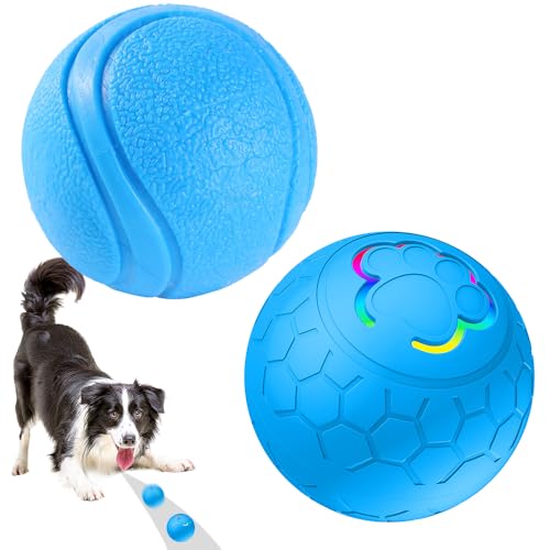 Afenau Interaktiver Hundeball, 2 Stück, elektrischer Hundeball Spielzeug mit LED-Blitzlicht, 2 Modi, beweglicher Hundeball mit Gummiball, waschbar und wiederaufladbar, bewegliches Hundespielzeug, Afenau Interaktiver Hundeball, 2 Stück, elektrischer Hundeball Spielzeug mit LED-Blitzlicht, 2 Modi, beweglicher Hundeball mit Gummiball, waschbar und wiederaufladbar, bewegliches Hundespielzeug, von Afenau