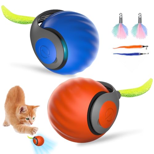 Afenau Speedy Tail Katzenspielzeug, bewegliches Katzenspielzeug mit 6 Ersatzschwanz, 2 Geschwindigkeitsmodi, wiederaufladbar, intelligenter Katzenspielzeugball, automatisches Katzenspielzeug für Afenau Speedy Tail Katzenspielzeug, bewegliches Katzenspielzeug mit 6 Ersatzschwanz, 2 Geschwindigkeitsmodi, wiederaufladbar, intelligenter Katzenspielzeugball, automatisches Katzenspielzeug für von Afenau