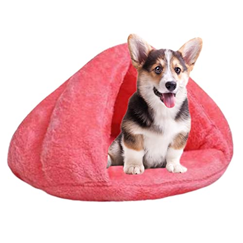 Aferzov Hundehöhle – warmes Katzenbett für den Winter, Kunstfell, rund, bequem, selbstwärmend, für Katzen, Welpen, Schlafzelt, Haus von Aferzov