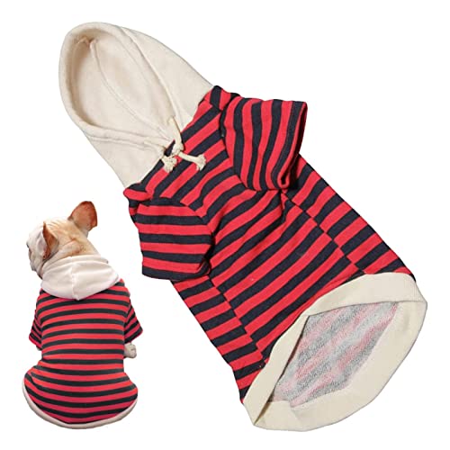 Aferzov Hundekleidung | Warme Hundepullover Winter Kapuzen-Sweatshirts | Niedliches Hundekostü Kleine Mittel Haustier Hoodie Winterkleidung Streifenmuster Pullover für Outdoor Aferzov Hundekleidung | Warme Hundepullover Winter Kapuzen-Sweatshirts | Niedliches Hundekostü Kleine Mittel Haustier Hoodie Winterkleidung Streifenmuster Pullover für Outdoor von Aferzov
